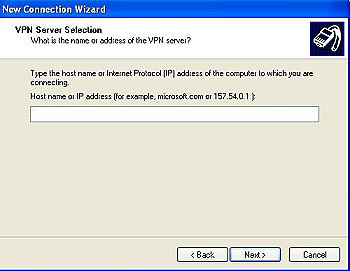 Windows XP VPN Setup