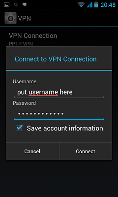 vpn account android